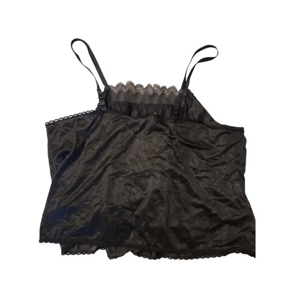 VTG Roaman's Black Cami L Whimsigoth Dark Romantic Sheer Dark Fairy Grunge - Picture 5 of 6